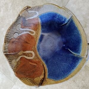 Pat Ellen Hill Davis Clay Studio Brutalist Folded Bowl Trinkets